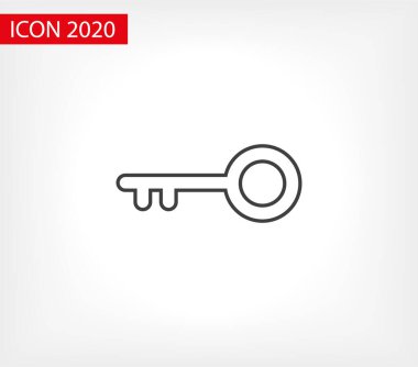 Anahtar vektör simgesi. Ev anahtarı simgesi. Kilit simgesinden anahtar. Anahtar simgesi - bilgi koruma sembolü