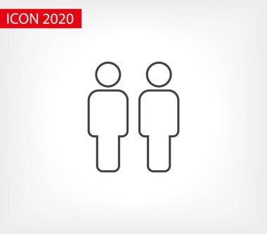 İnsanlar ikonu yönetir. Kişi sembolü. Çalışma Grubu Ekibi, Kalabalık Vektör İllüstrasyon ikonu. Piktogram grubu izole edildi. Halkın simgesi, kalabalığın sembolü. Sırada insanlar var