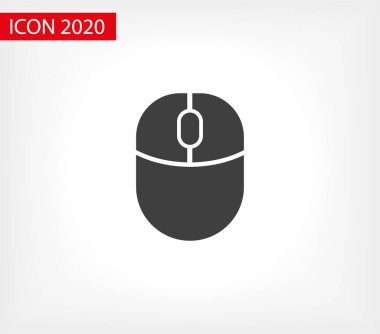 Kablosuz Bilgisayar Fare Simgesi Simgesi. PC kablosuz fare simgesi vektörü izole edildi. Simge kablosuz bilgisayar fare ağı. Modern bilgisayar faresi, düz simge tasarımı