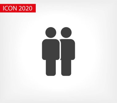 İnsanlar ikonu yönetir. Kişi sembolü. Çalışma Grubu Ekibi, Kalabalık Vektör İllüstrasyon ikonu. Piktogram grubu izole edildi. Halkın simgesi, kalabalığın sembolü. Sırada insanlar var