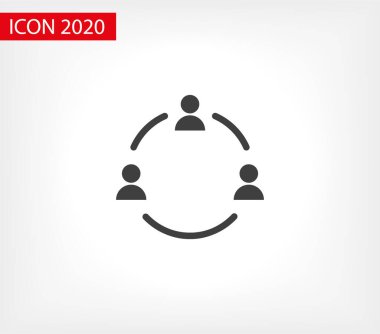 Sosyal ağ simgesi, insanlar ağ illüstrasyonu.