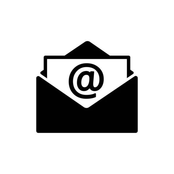 Abrir el icono de correo. Uno de los iconos web establecidos — Vector de stock