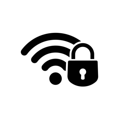 Güvenlik Wi-Fi ikonu. Ağ simgelerinden biri