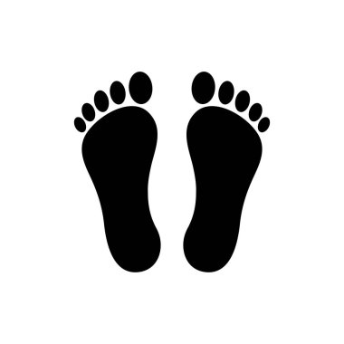 Ayak izi ikonu. Ağ simgelerinden biri