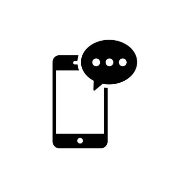 Cep telefonu SMS simgesi. Ağ simgelerinden biri