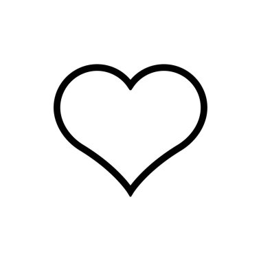 Kalp, doğrusal simge. Doğrusal ağ simgelerinden biri