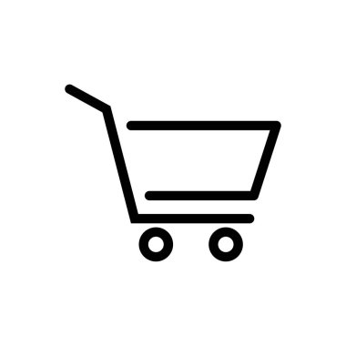 Alışveriş arabası, doğrusal ikon. Doğrusal ağ simgelerinden biri