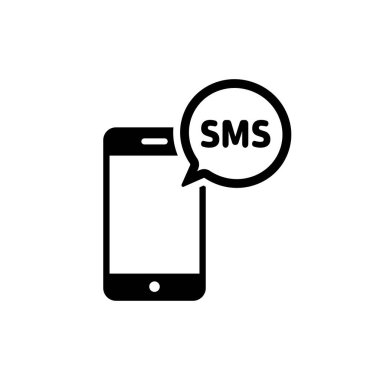 Cep telefonu SMS simgesi. Ağ simgelerinden biri