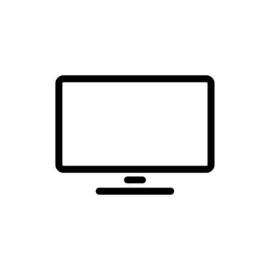 Monitör, doğrusal simge. Doğrusal ağ simgelerinden biri