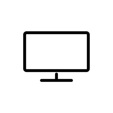 Monitör, doğrusal simge. Doğrusal ağ simgelerinden biri