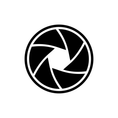 Kamera objektif simgesi. Ağ simgelerinden biri