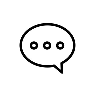 Sohbet, doğrusal simge. Doğrusal ağ simgelerinden biri