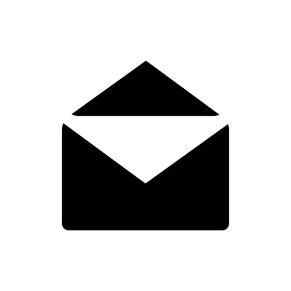 Abrir el icono de correo. Uno de los iconos web establecidos — Archivo Imágenes Vectoriales