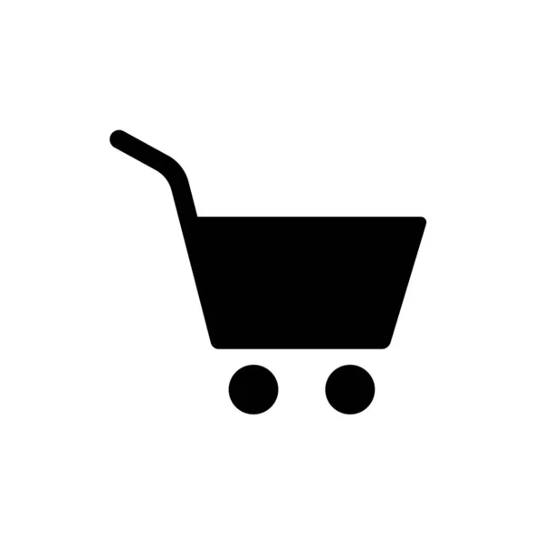 Ikona nákupního košíku. Jedna z nastavených ikon webu — Stockový vektor