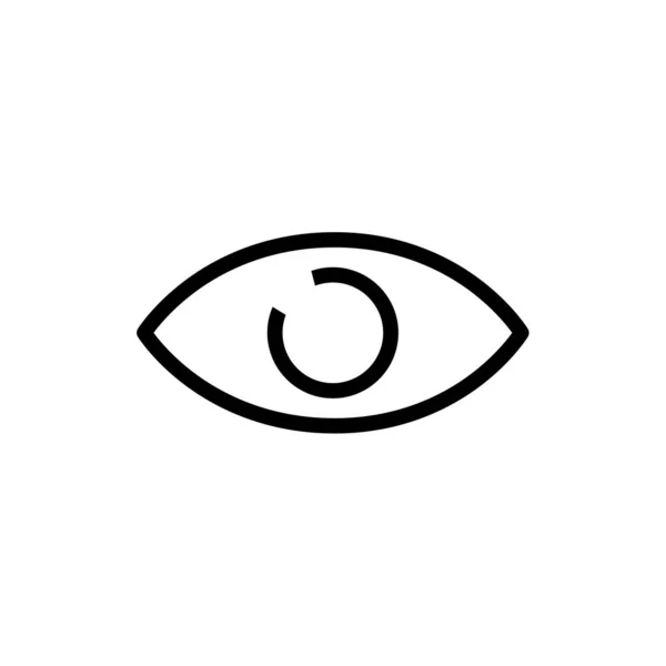 Глаз, линейная икона. Один из множества веб-сайтов — стоковый вектор
