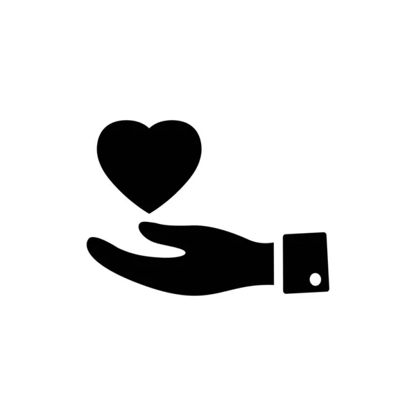 Сердце в руке икона. Один из множества веб-сайтов — стоковый вектор