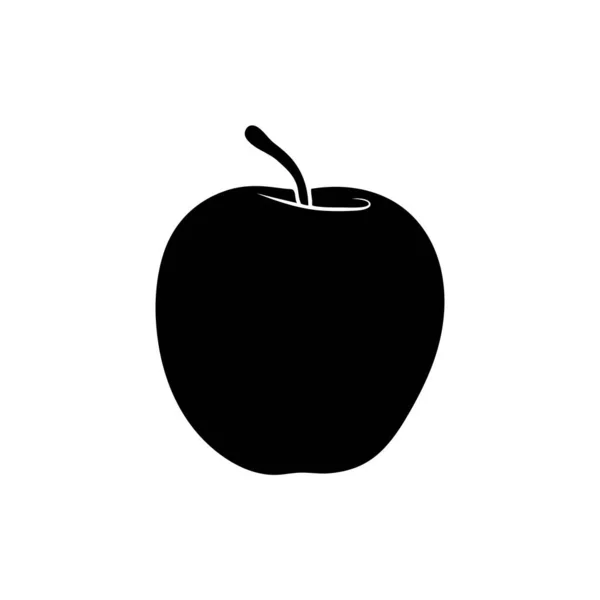 Icono de manzana. Uno de los iconos web establecidos — Vector de stock