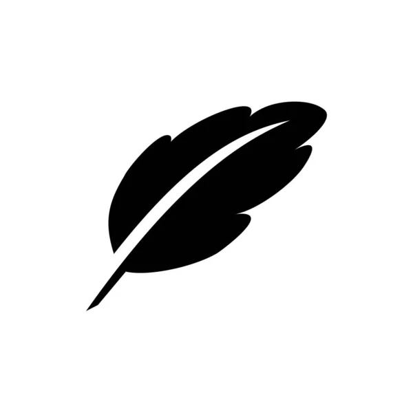 Icono de pluma. Uno de los iconos web establecidos — Vector de stock