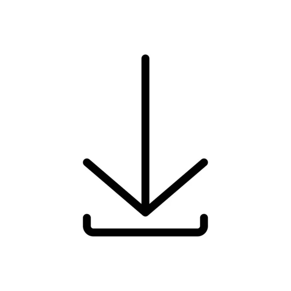 Herunterladen, lineares Symbol. Eines von einer Reihe linearer Web-Symbole — Stockvektor