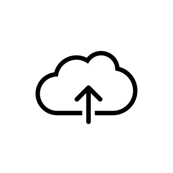 Carregamento de nuvem, ícone linear. Um de um conjunto de ícones lineares web — Vetor de Stock