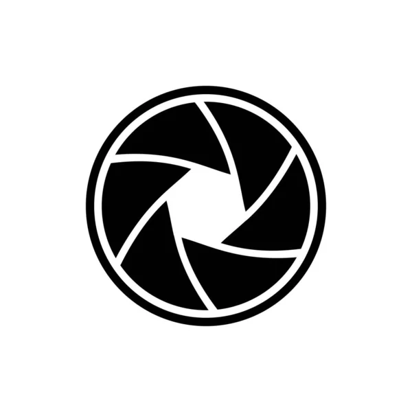 Icono objetivo de la cámara. Uno de los iconos web establecidos — Archivo Imágenes Vectoriales
