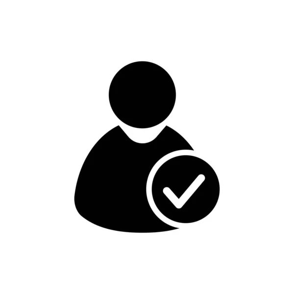 Icono de comprobación de usuario. Uno de los iconos web establecidos — Archivo Imágenes Vectoriales