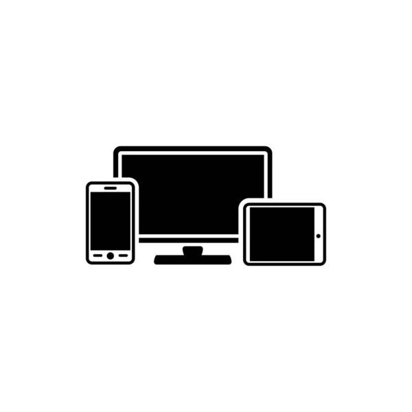 Monitor, phone, tablet icon. One of set web icons — Stock Vector