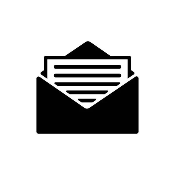 Abrir el icono de correo. Uno de los iconos web establecidos — Archivo Imágenes Vectoriales