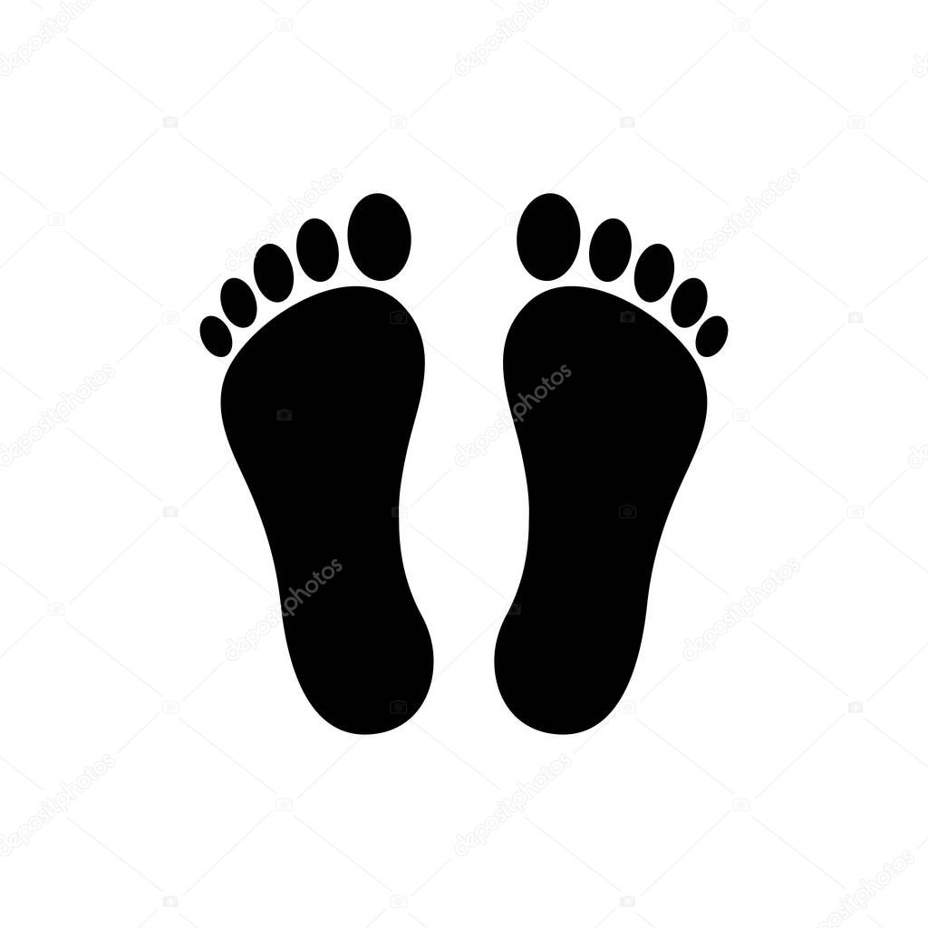 footprint icon. One of set web icons