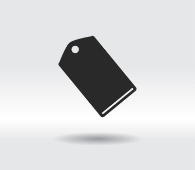 Etiket simgesi, vektör illüstrasyonu. düz tasarım biçimi