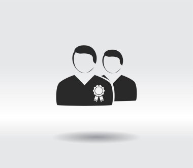 Lider simgesi, vektör illüstrasyonu. Düz tasarım biçimi