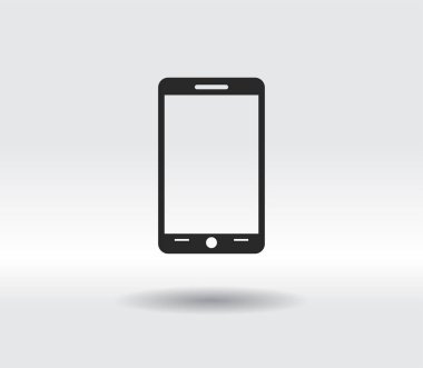 Cep telefonu simgesi, vektör illüstrasyonu. Düz tasarım biçimi