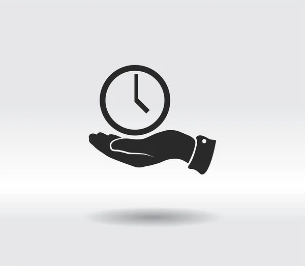 Ikona zegara, ilustracja wektora. płaski styl projektowania — Wektor stockowy