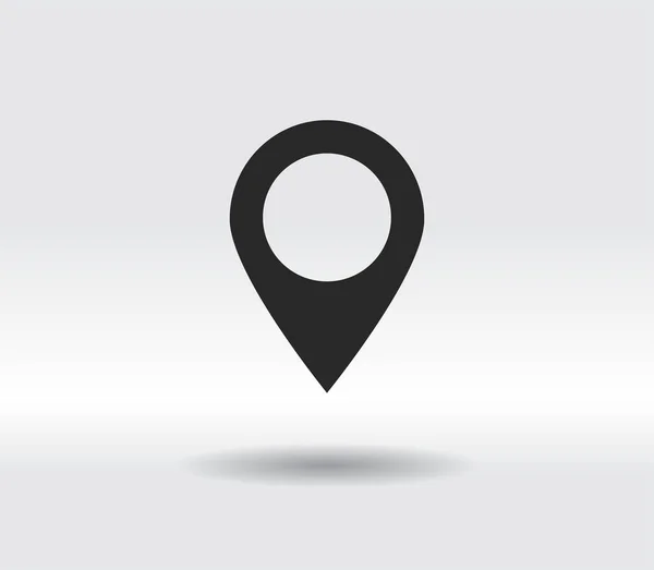 Mappa puntatore icona piatta, illustrazione vettoriale. Stile di design piatto — Vettoriale Stock