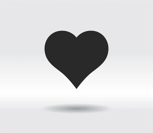 Ícone do coração, ilustração vetorial. estilo de design plano — Vetor de Stock