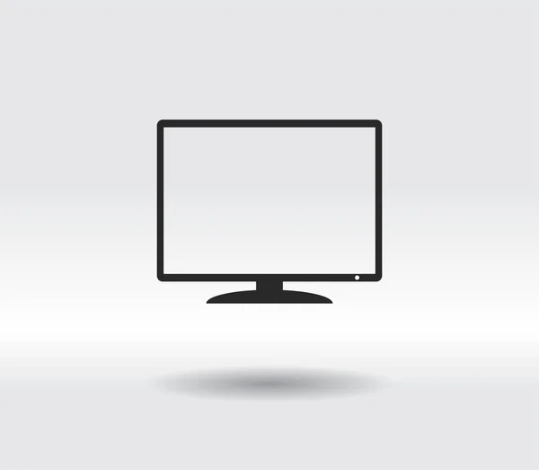 Ikona monitoru, vektorová ilustrace. styl plochého návrhu — Stockový vektor