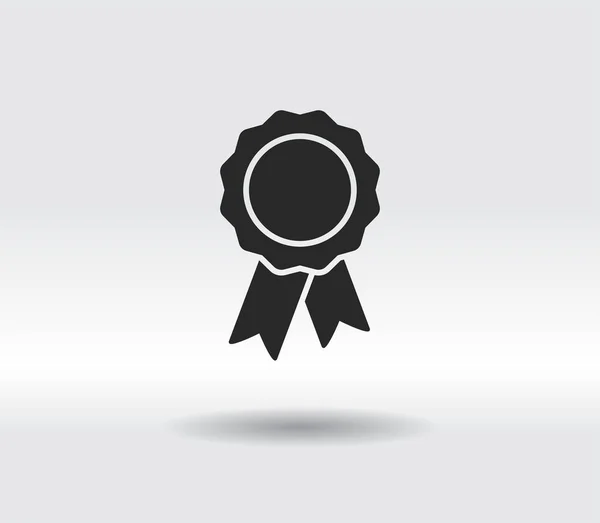 Odznaka z ikoną wstążek, ilustracja wektora. Styl płaski — Wektor stockowy