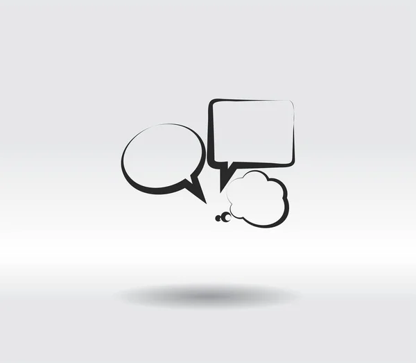 Speech bubbles icon, vector illustration. Flat design style — Stock Vector