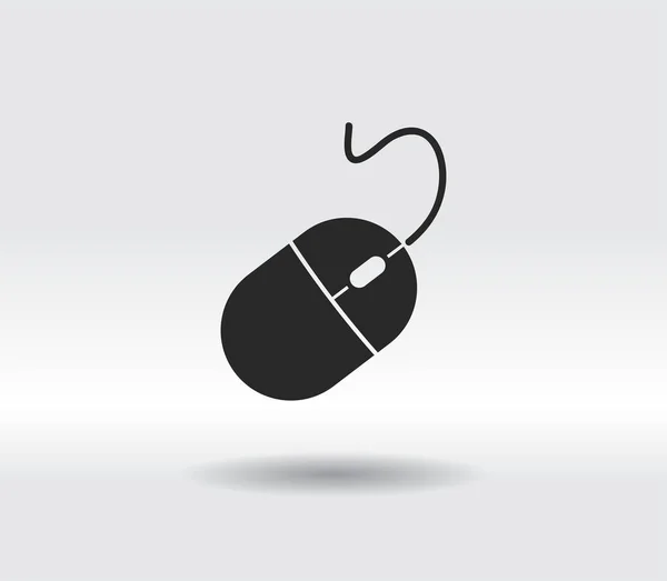 Значок компьютерной мыши, векторная иллюстрация. Плоский дизайн — стоковый вектор