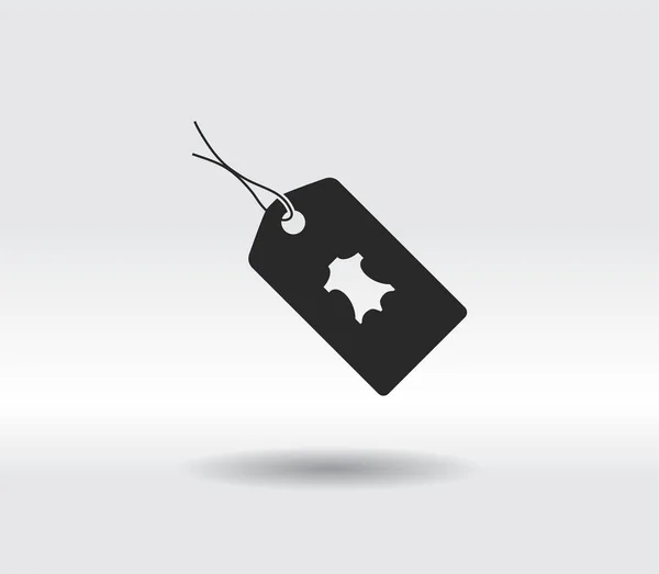 Icono de la etiqueta de cuero, ilustración vectorial. Estilo de diseño plano — Vector de stock