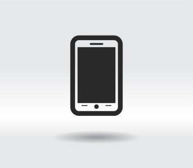 Cep telefonu simgesi, vektör illüstrasyonu. Düz tasarım biçimi