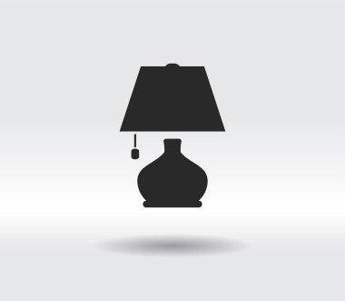 Lamba ikonu, vektör illüstrasyonu. Düz tasarım biçimi