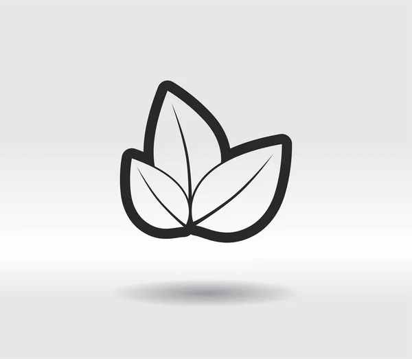 Ikona liści, ilustracja wektora. Styl płaski — Wektor stockowy