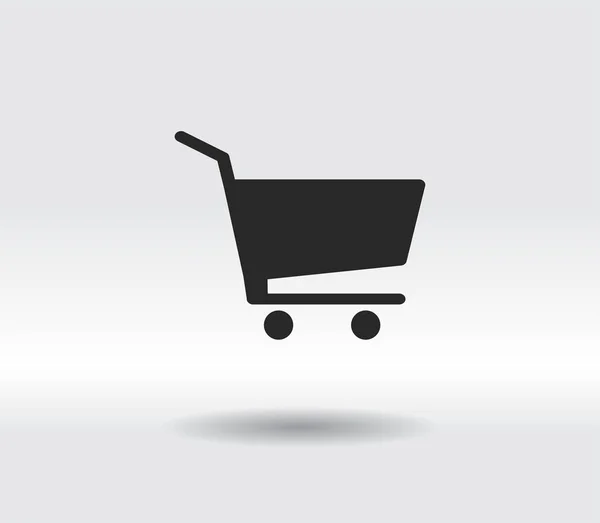 Icono del carrito de compras, ilustración del vector. Estilo de diseño plano — Vector de stock