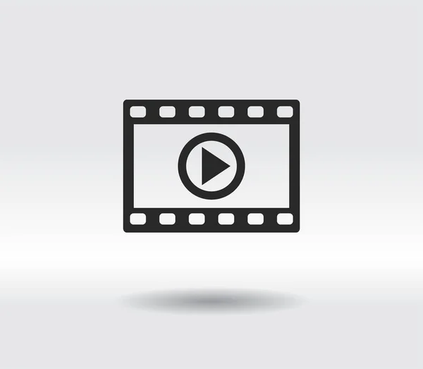 Video ikonu, vektör illüstrasyonu. Düz tasarım biçimi — Stok Vektör