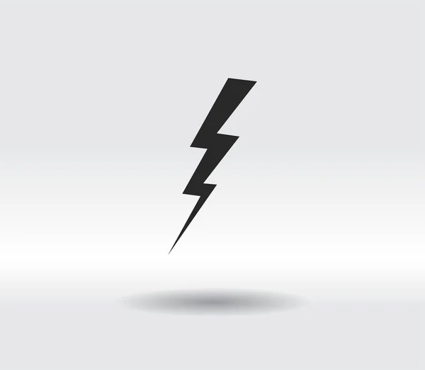 Lightning icon, vector illustration. Flat design style — Stock Vector