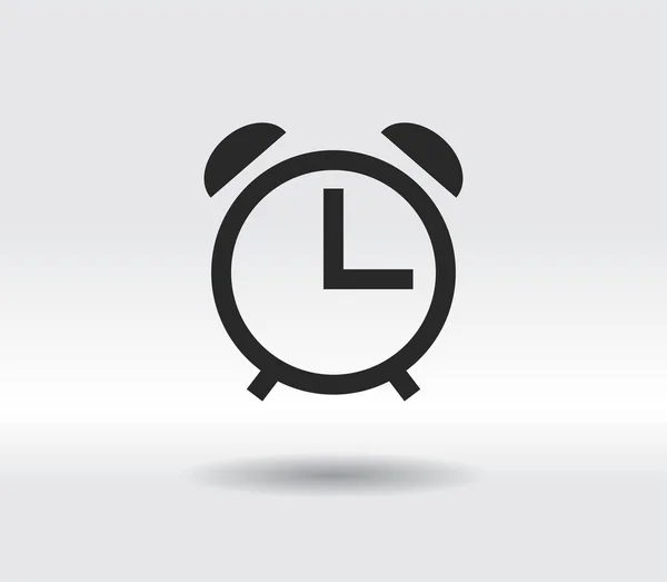 目覚まし時計のアイコンベクトルイラスト。平型 — ストックベクタ