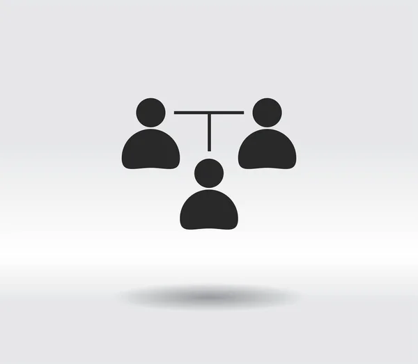 Concept de communication. icône de connexion, illustration vectorielle. Style design plat — Image vectorielle