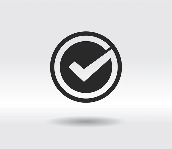 Tick icon, vector illustration. Flat design style — Stock Vector