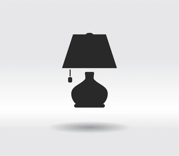 Icona della lampada, illustrazione vettoriale. Stile di design piatto — Vettoriale Stock